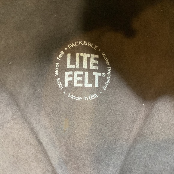 Men’s 100% wool felt fedora water repellent size small sage brown - Picture 4 of 5